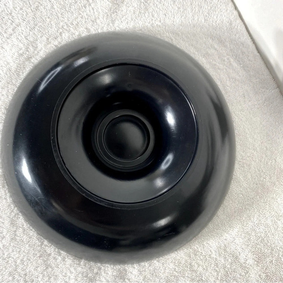 Vintage Nasco Lacquerware Textured Peony  Pedestal Bowl - Picture 7 of 14